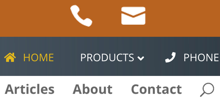 Website header