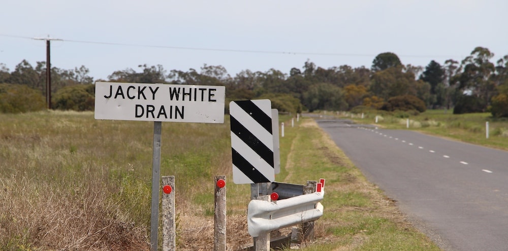Jacky White Drain sign Jacky White Drain sign