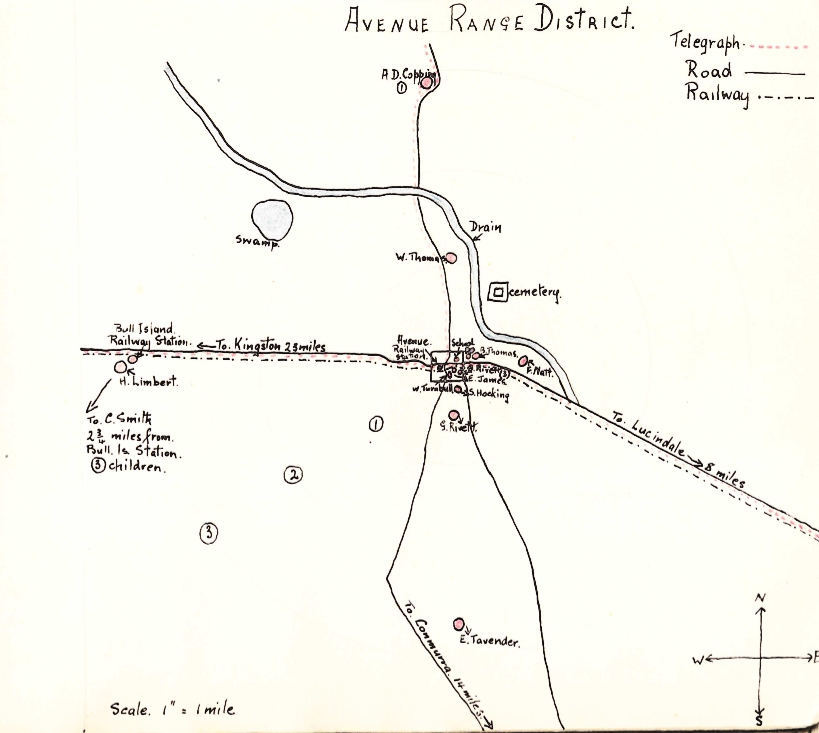 In 1941 the school inspector in the South East invited schools to contribute two pages about their school. This is 1 of 2 pages from the Avenue school’s contribution. Image supplied courtesy of Marion Hextall in 2020.