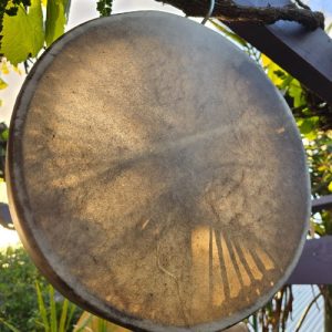 Shamanic 35 cm Dark Grey Kangaroo Hexagonal Drum