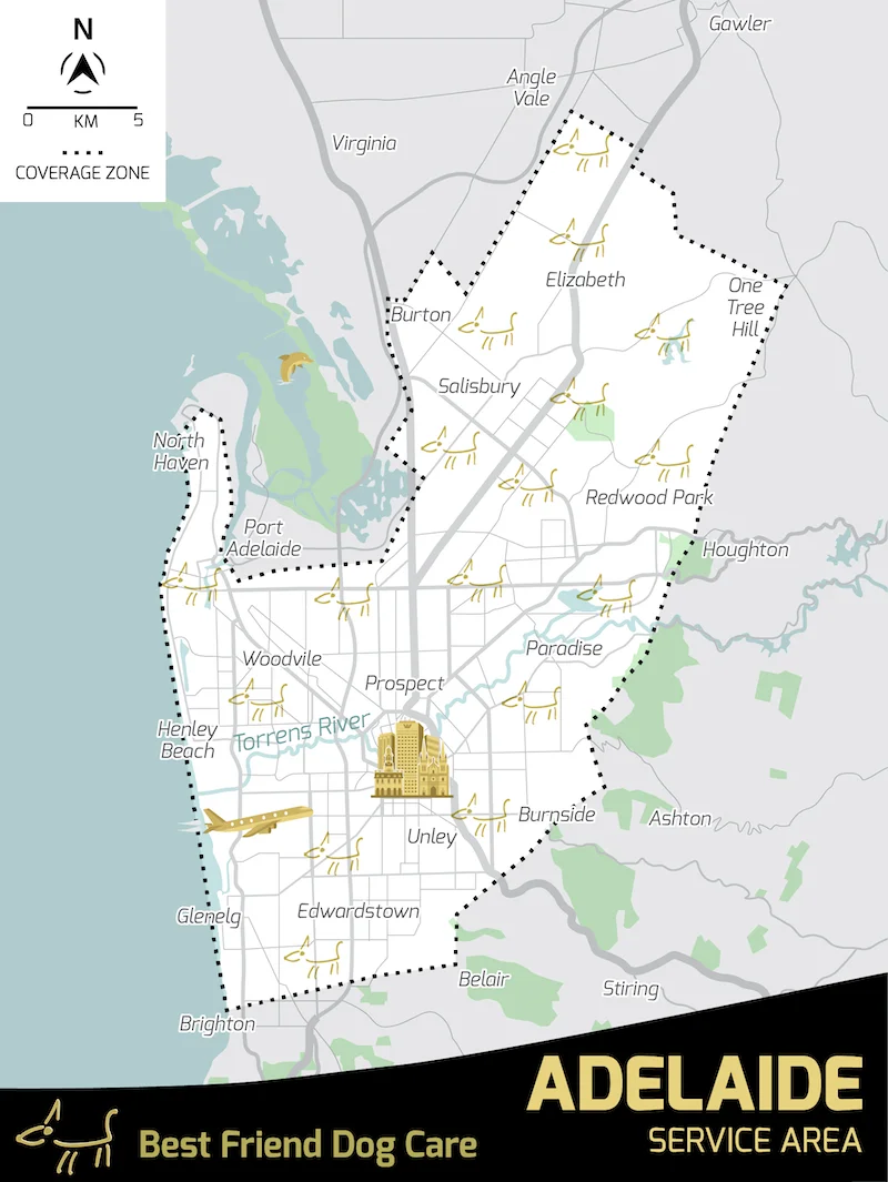 Best Friend Dog Care Service area map Best Friend Dog Care Service area map