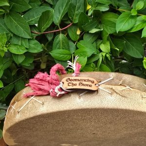 Ocean Drum 058 Double Goatskin 35cm with Maroon Handle