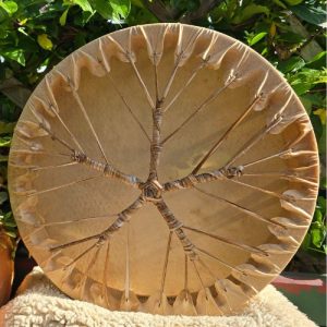 Shamanic 38cm Goat Skin Drum 5 Spoke Handle