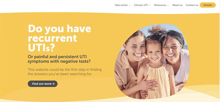 Chronic UTI Australia website