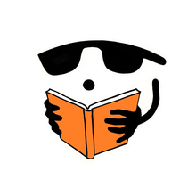 DIY Digital mascot reading a book