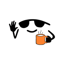 DIY Digital orange mug icon